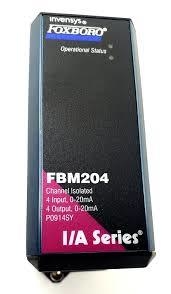 Foxboro FBM204 20 MA I/O Module Four 20 MA Dc Analog Input Output Channels